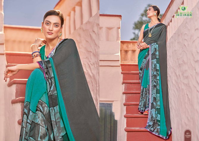 Sanskar Signature 15 Printed Regular Wear Georgette Latest Saree Collection